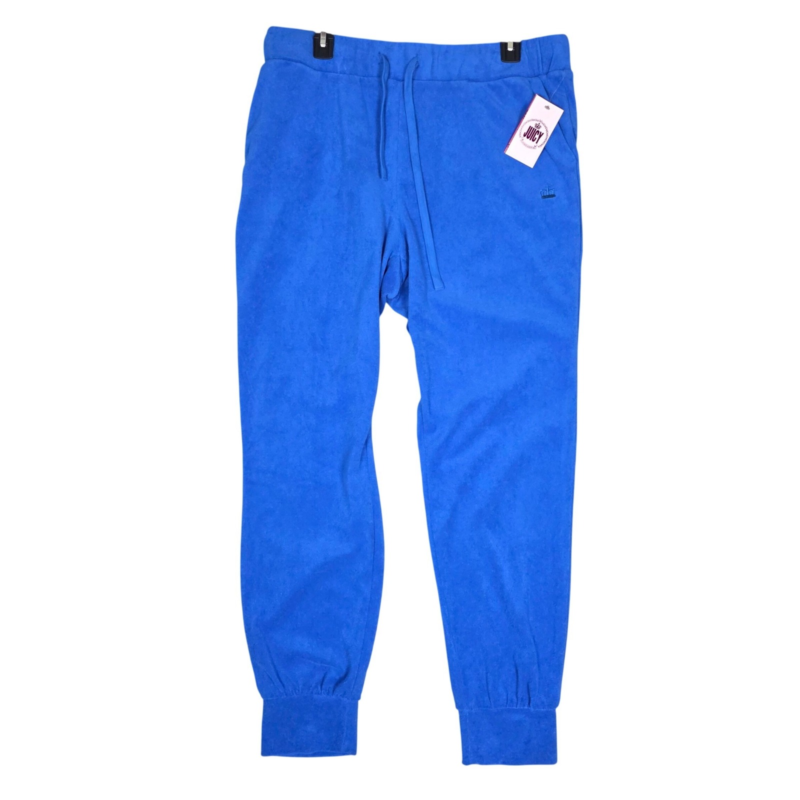 Juicy Couture Terry Jogger Pants Blue Splash Womens Xl Brand New